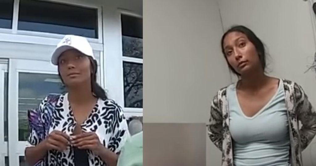 Romanian woman caught stealing in a US supermarket for the second time: "I'm 14 years old.  Don't touch me" VIDEO