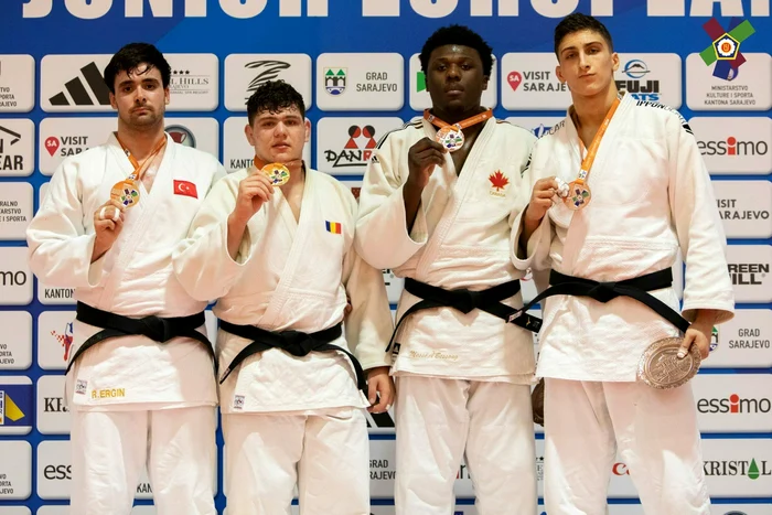 Darius (second from the left), 1st place at the European Judo Cup PHOTO personal archive
