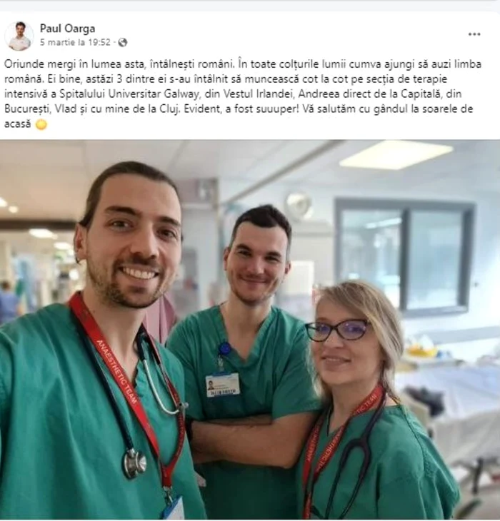 Doctor Paul Oargă's post, Facebook photo