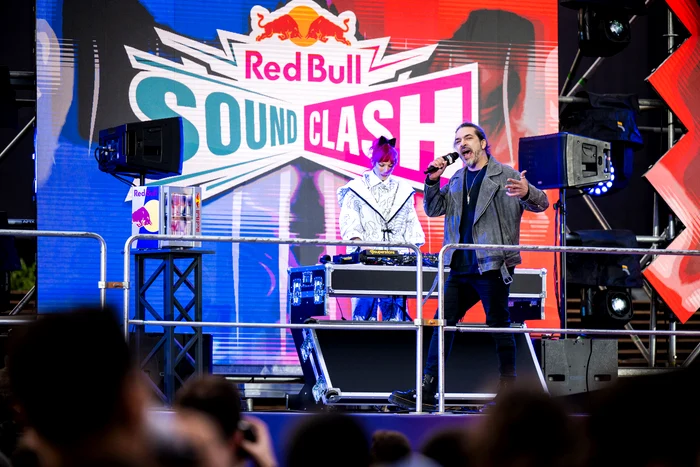 At the DJ booth, ZDA, and the MC, Adi Despot.  PHOTO: Red Bull