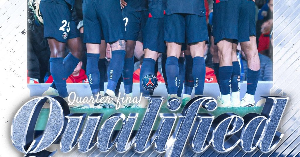 Paris Saint-Germain qualified after overcoming Real Sociedad (2-1), in the quarterfinals of the Champions League