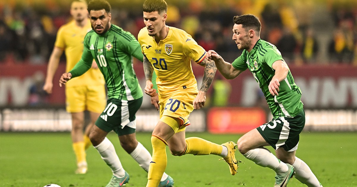 Romania finished tied with Northern Ireland 1-1, in a friendly match