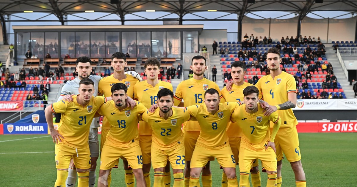 Romanian footballers, draw with Italy in Elite League U20