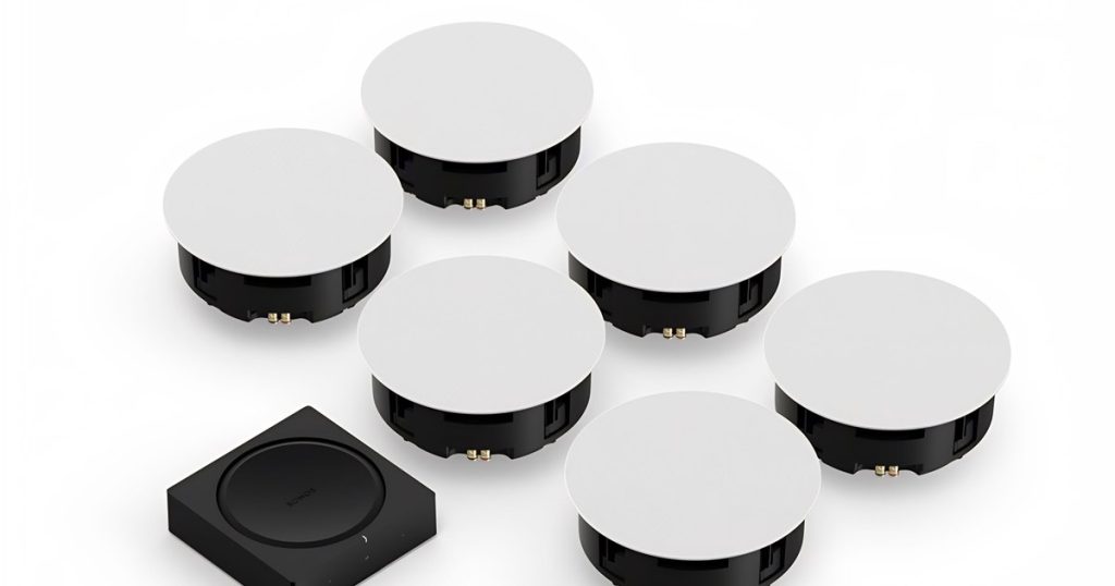 Sonos has launched a ceiling-mounted speaker from the Architectural range