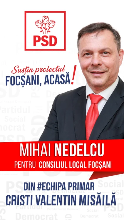 Doctor Mihai Nedelcu is president of the Board of Directors at the hospital and vice president of PSD Focșani PHOTO Facebook