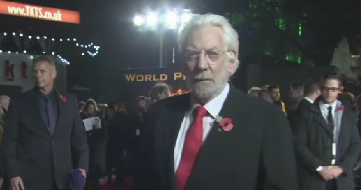 Donald Sutherland is dead.  The legendary "Hunger Games" actor was 88 years old.  "He loved what he did and did what he loved"