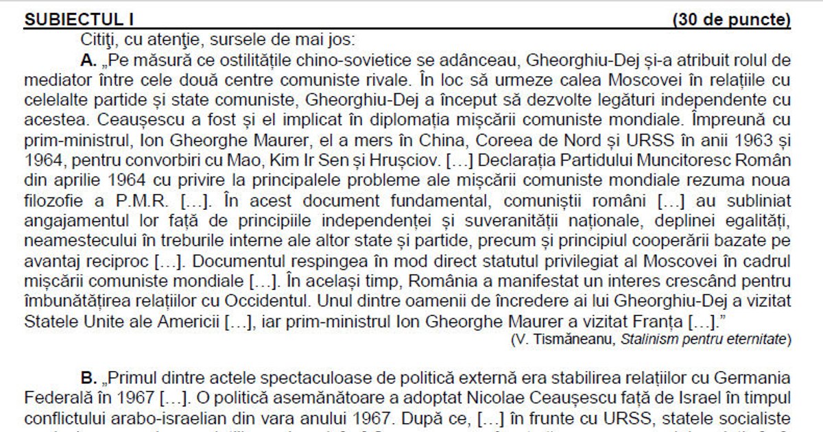 Practice tests for Baccalaureate 2024. Subject models for History