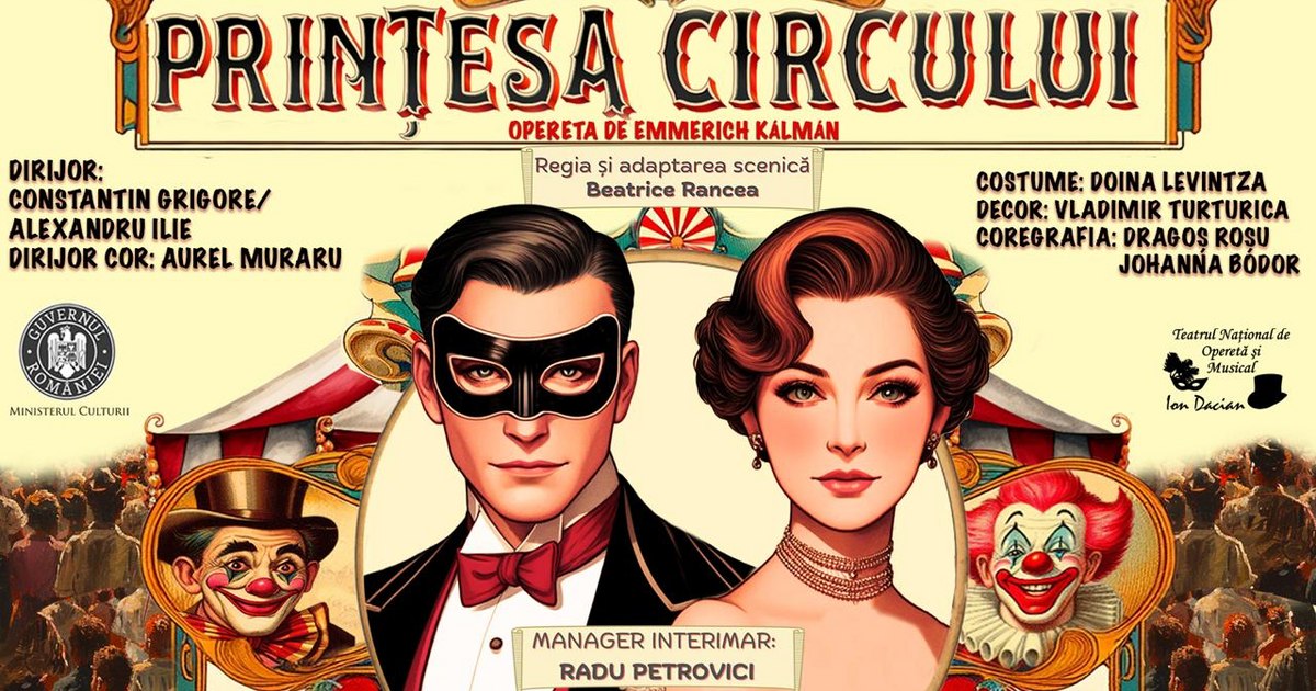 "Princess of the Circus", premiering at the Operetta Theatre.  Big names sign the direction and the costumes