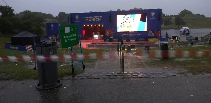 The viewing area of the Romania - Belgium match, closed by the organizers in the Fan Zone. The Truth photo