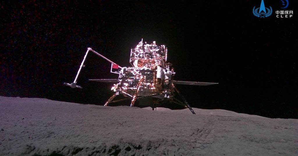 Space premiere.  The Chinese took samples from the dark side of the Moon