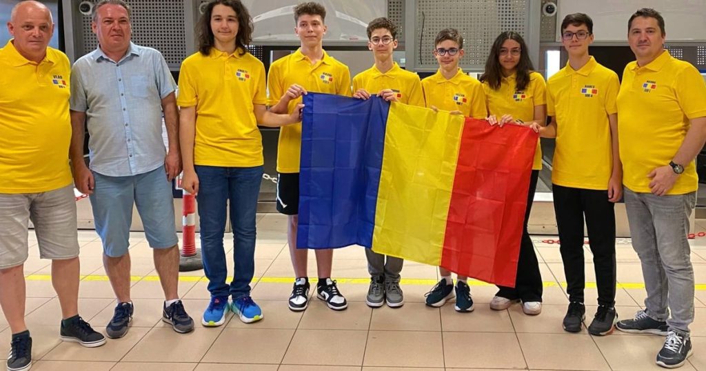 The Romanian team, exceptional results at the Balkan Mathematical Olympiad for Juniors: one gold and five silver medals.  Who are the outstanding students