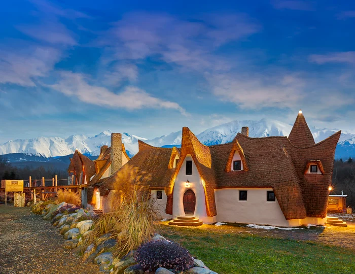 The clay castle from Valea Zânelor in Porumbacu Sibiu Photo Archive of the complex
