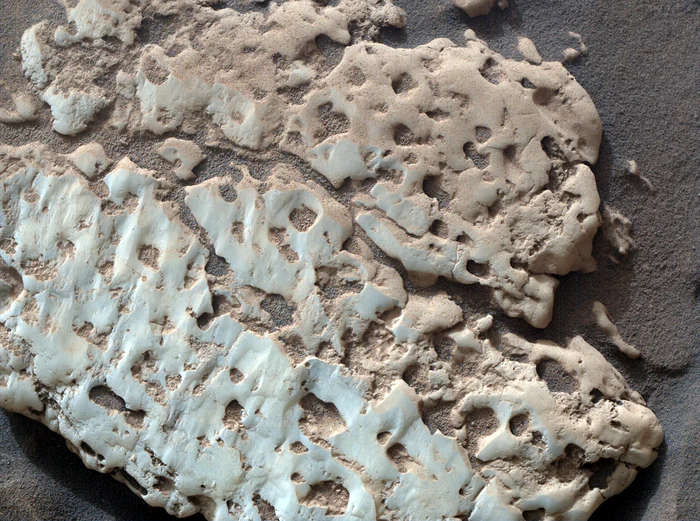 NASA's Curiosity rover found pure sulfur crystals.  PHOTO NASA/JPL-Caltech/MSSS