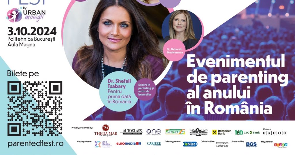 Get your ticket to the parenting event of the year!  The first edition of ParentED Fest brings globally recognized experts to Bucharest for the first time