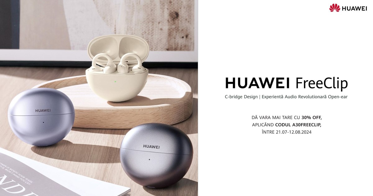 HUAWEI FreeClip amplifies the summer fun: fashionable and comfortable headphones with top specifications