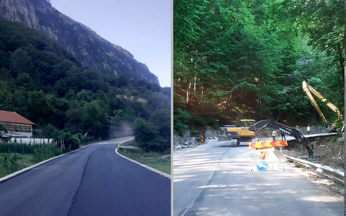 DN 67 D Valea Cernei - Baile Herculane, under construction.  Photo: DRDP Timisoara