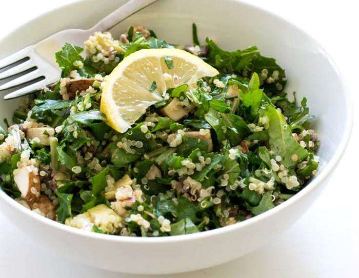 Avocado salad with quinoa and kale jpeg