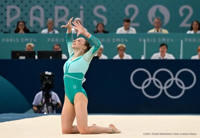Ana Maria Bărbosu, 3rd place on floor at the Olympic Games. COSR photo