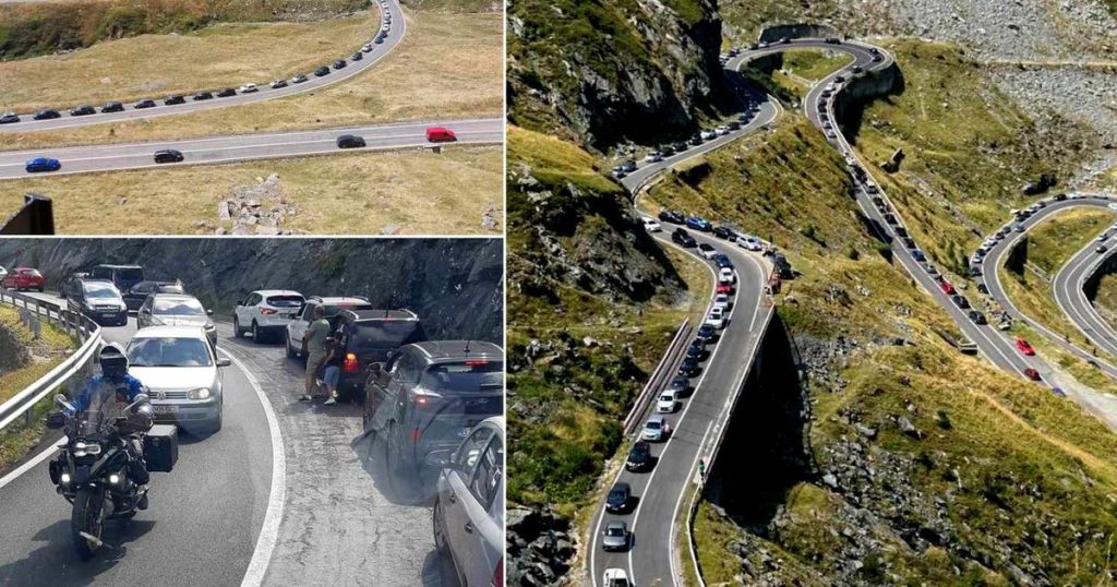 The nightmare traffic on Transfăgărășan revolts the Romanians: "It's terrible, people leave their cars on the road" VIDEO
