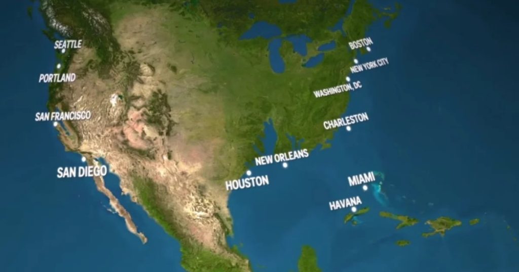 Video What the Earth would look like if all the land ice melted. The great cities of the world will simply disappear