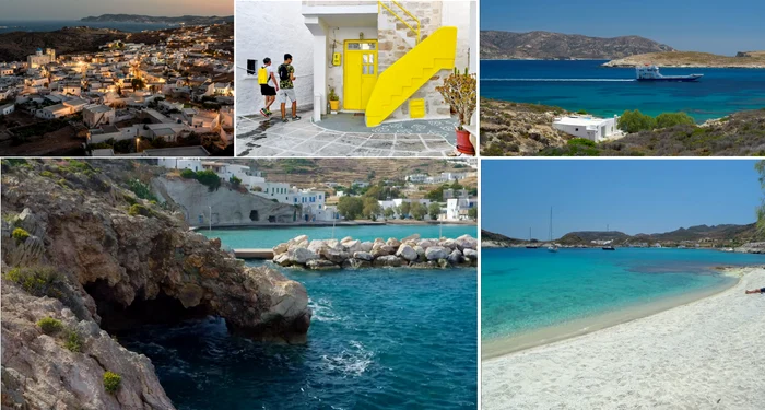 Kimolos Greece one of the Cyclades islands Photo Collage Greeka com & YouTube