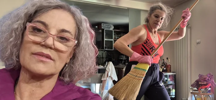 Maia Morgenstern also finds time for household chores Photo: Click!