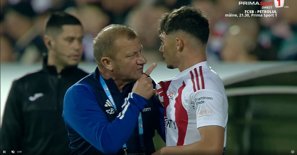 Scandalous gesture of Dorinel Munteanu towards his own player. Oțelul remains undefeated even after the match with Dinamo