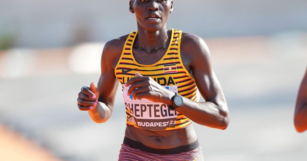 Tragic fate: marathon runner Rebecca Cheptegei, killed less than a month after running at the Olympics