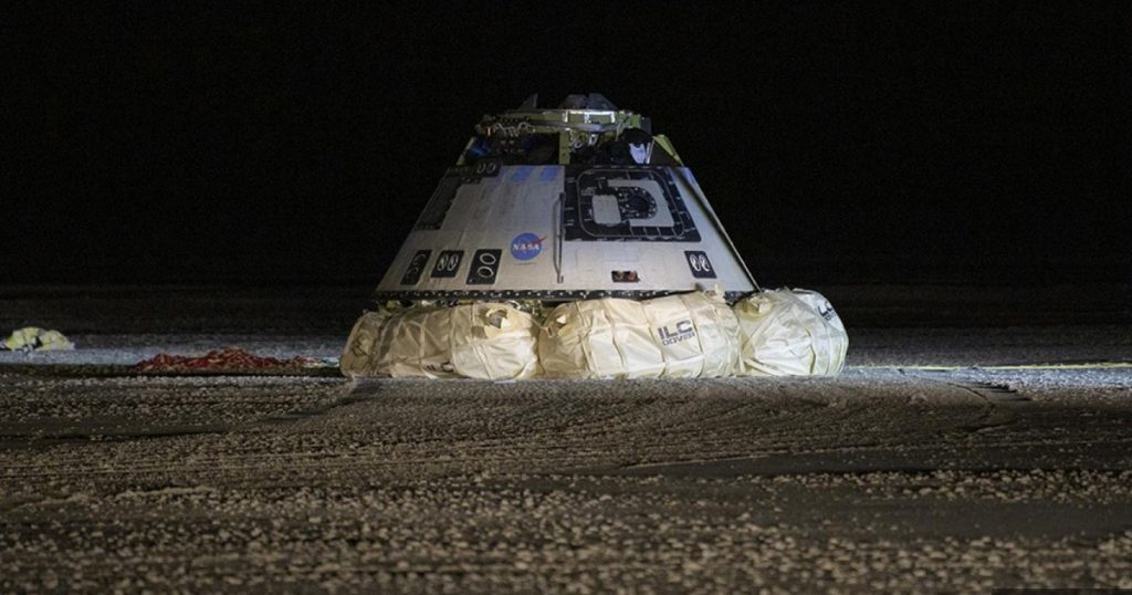 Video The Boeing Starliner capsule has returned to Earth. The astronauts remained in space