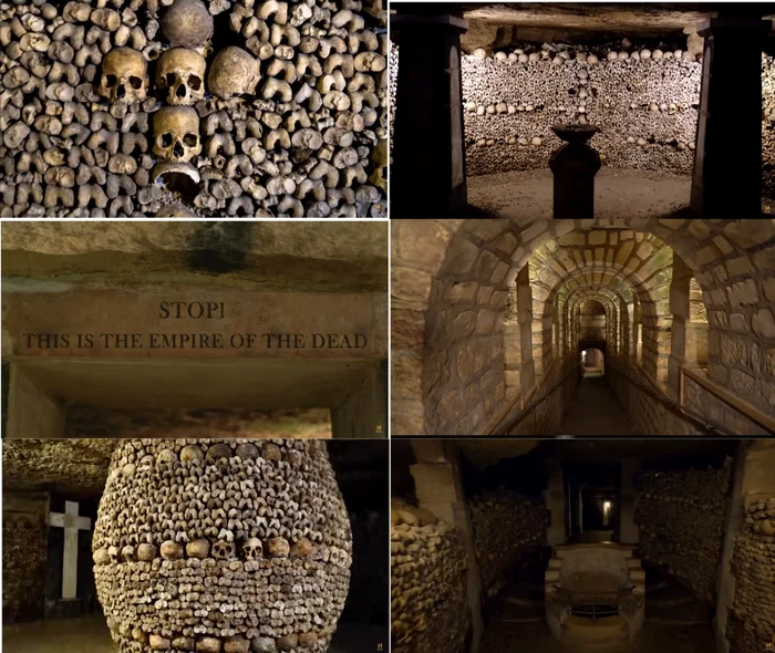 The Mysterious Catacombs of Paris - Archive Images YouTube Collage