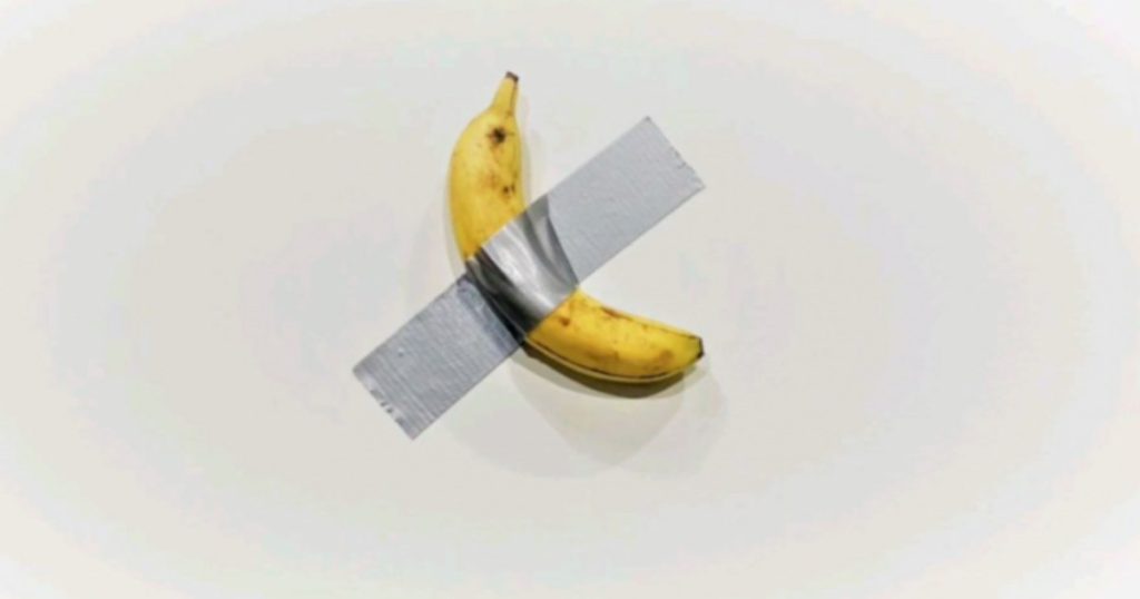 How a banana taped to a wall ended up being auctioned for $1 million