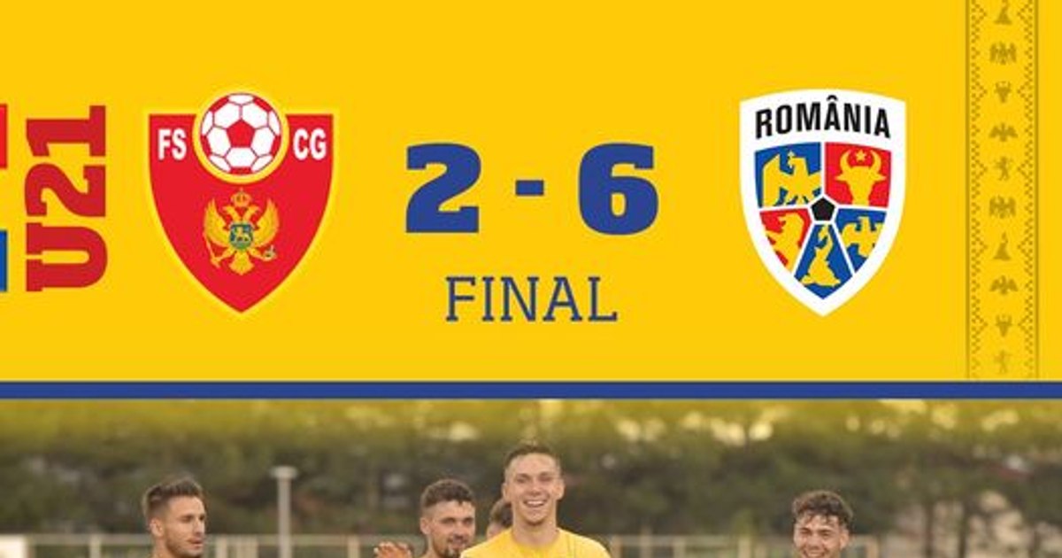 Romania defeated Montenegro 6-2 and remains in the race for qualification to the European Under-21 Championship