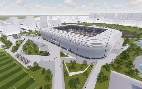 Hunedoara stadium photo technical project