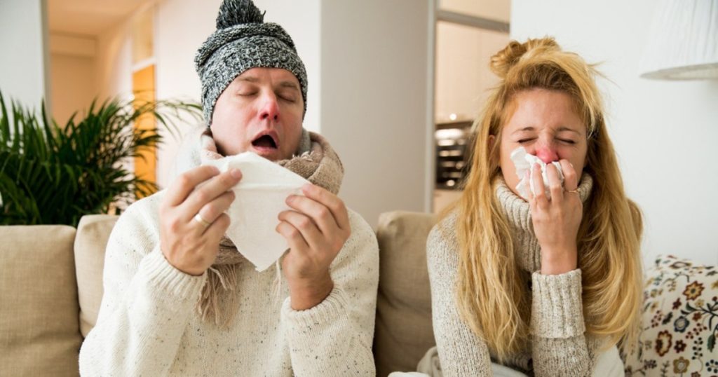 A wave of respiratory infections hit Romania. The number of cases of illness, increasing from one week to the next