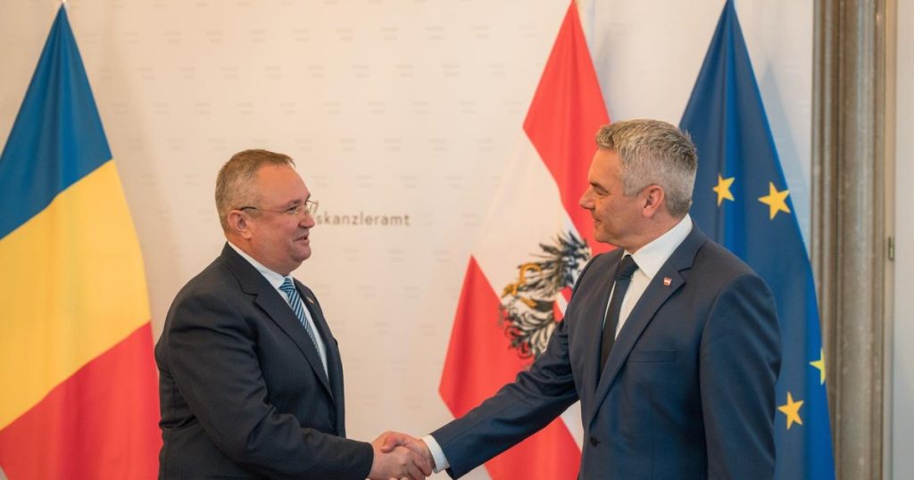 Ciucă and Predoiu, meetings on the subject of Schengen with the Chancellor of Austria and the Federal Minister of the Interior