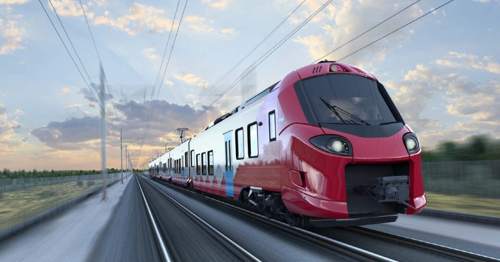 The new Alstom train broke down. It never left the station on Thursday morning and was towed to the depot