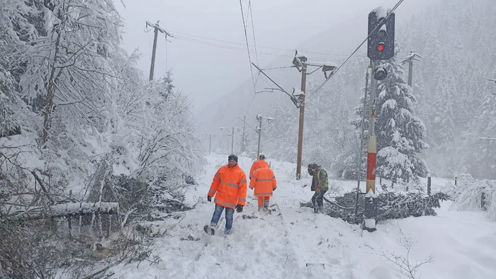 Trains are affected by bad weather Photo: CFR Infrastructura/Facebook