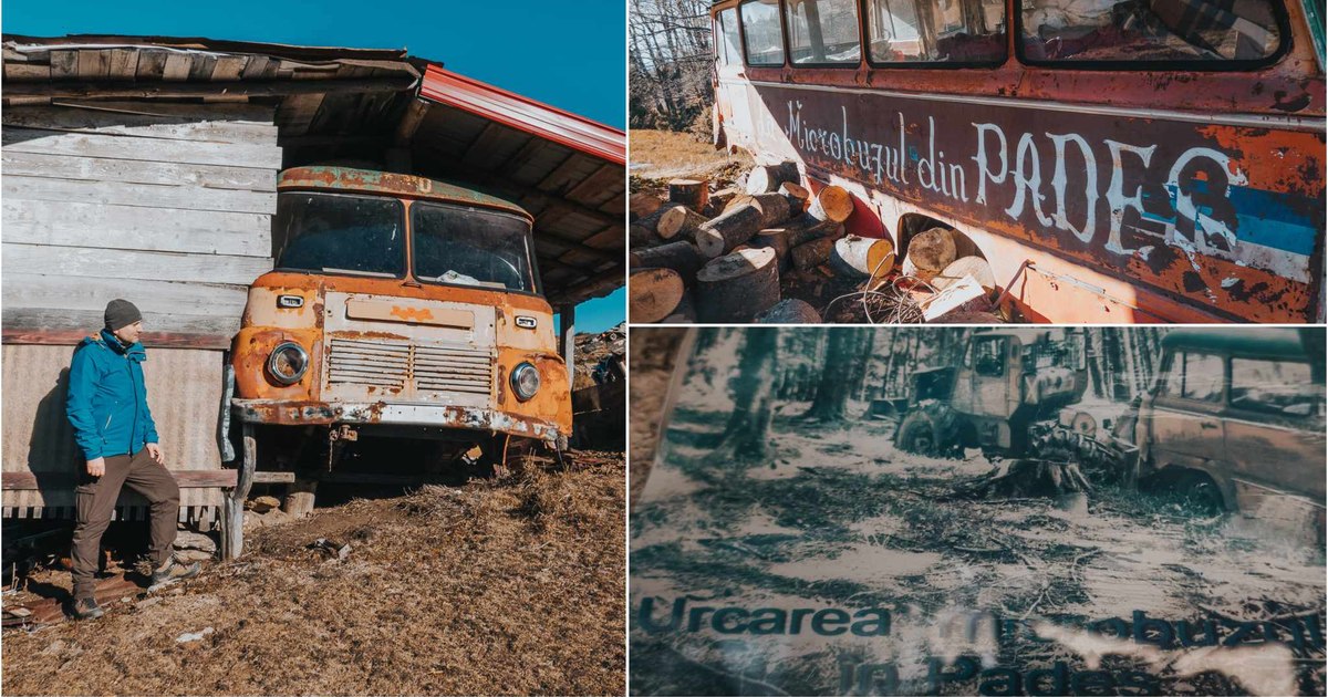 Video How an old bus reached the highest peak in Poiana Ruscă Mountains. The oddity from western Romania