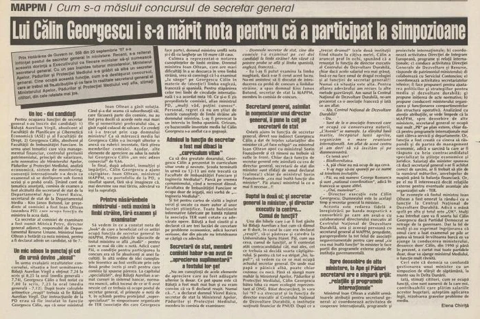 PHOTO: The free Romania newspaper covered the subject extensively 