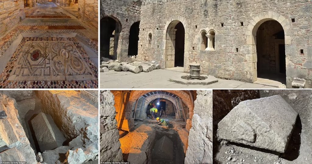 The tomb of Saint Nicholas, who inspired the story of "Santa Claus", discovered under a church in Turkey