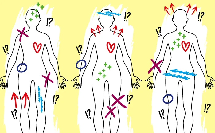 A sketch of the body map. Source: The Guardian