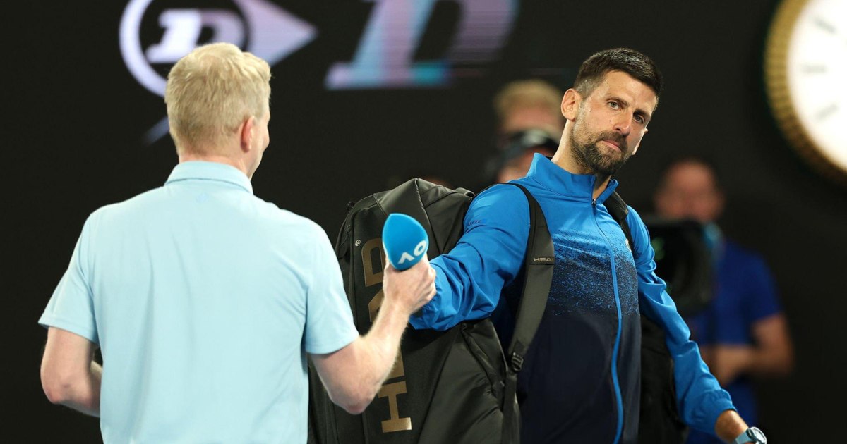 Djokovic left Jim Courier with a swollen lip during the on-court interview. The reason why he left the dressing room in a whirlwind