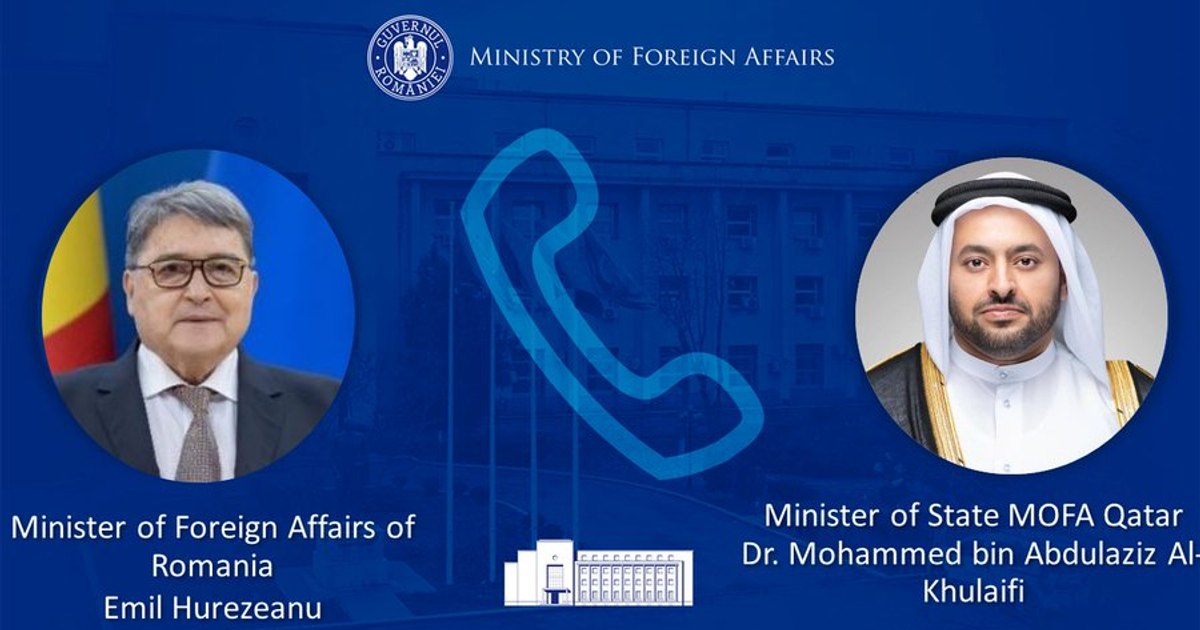 Exchange of views between the Minister of Foreign Affairs, Emil Hurezeanu, and his Qatari counterpart, after the ceasefire in Gaza