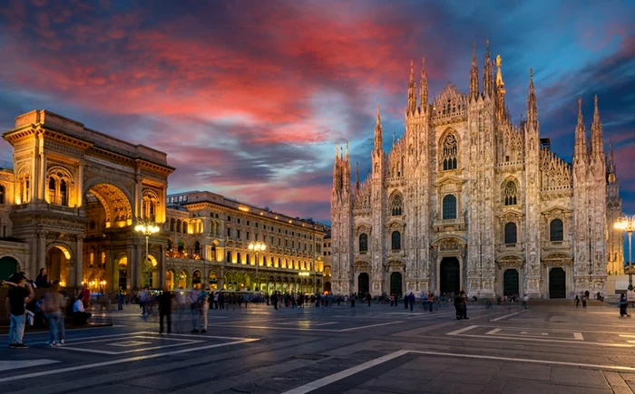 Milan Italy the favorite destination by Romanians for a romantic escapation of valentine'sDay photo vola