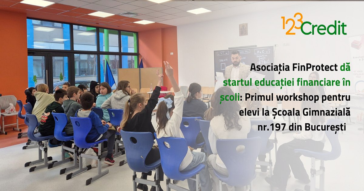 The Finprotect Association starts the financial education in schools: the first workshop for students at the Gymnasium School no. 197 from Bucharest