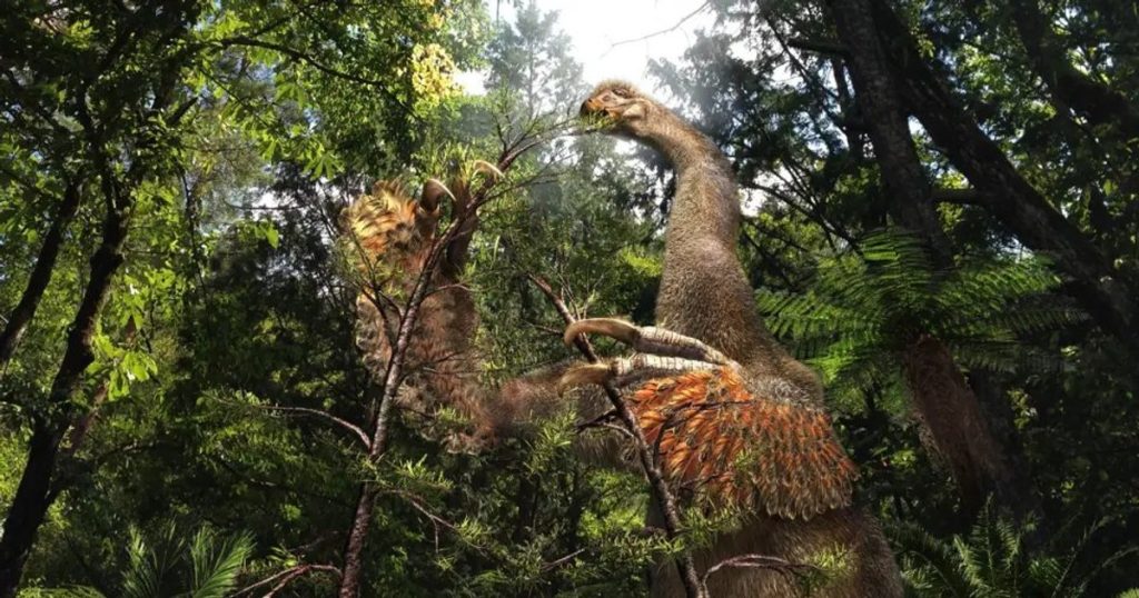 A rare two -claw dinosaur species discovered by scientists in the Gobi desert in Mongolia