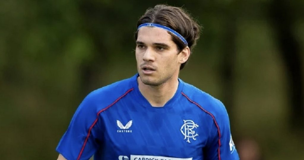 Ianis Hagi, charged by Scots after hiding the ball in Rangers's incredible victory against Dundee FC