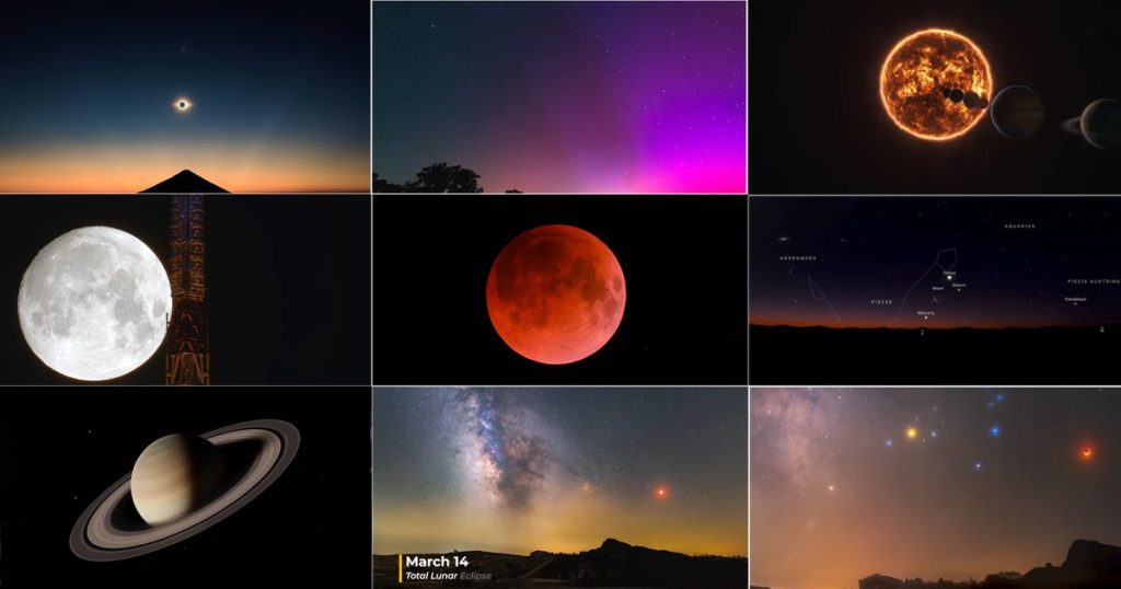 Impressive heavenly shows in 2025. The rare parade of planets, aurore boreal, bleeding month and other eclipses