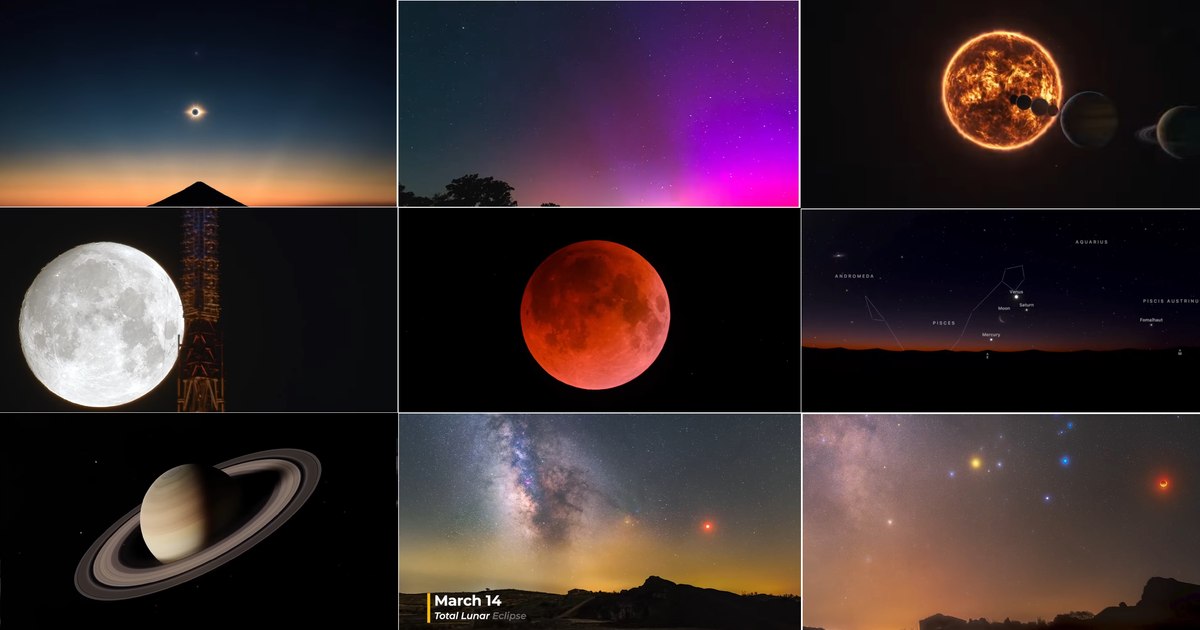 Impressive heavenly shows in 2025. The rare parade of planets, aurore boreal, bleeding month and other eclipses