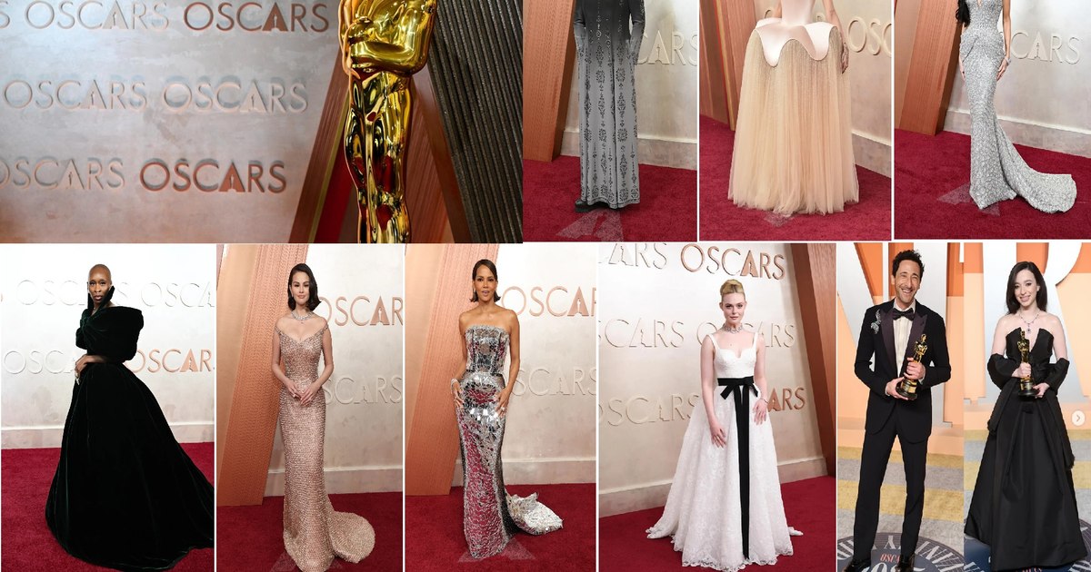 PHOTO Supreme glow with authentic motifs of Transylvanian embroidery on the red carpet of Oscars 2025. The most spectacular appearances